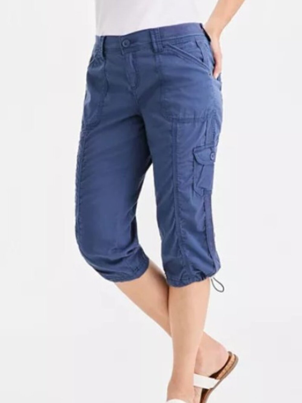 Style & Co Mid Rise Capri w/Drawstrings Size 8